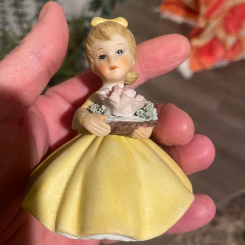 Napco Vintage flower of the month girl